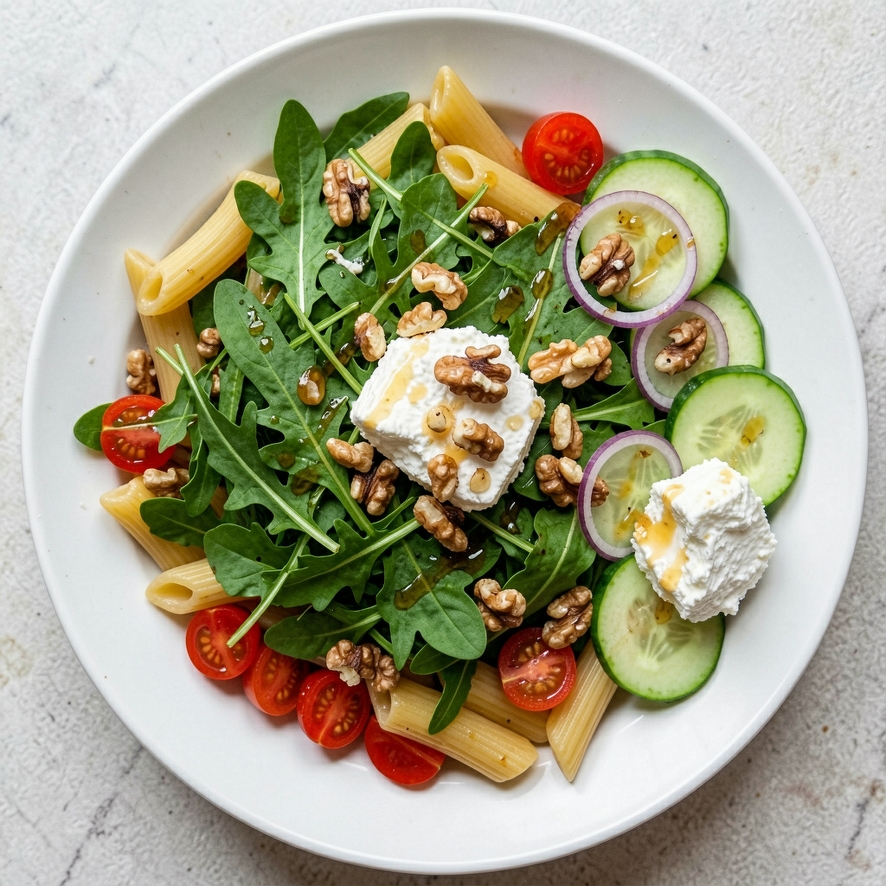 Salade geitenkaas honing  walnoot 